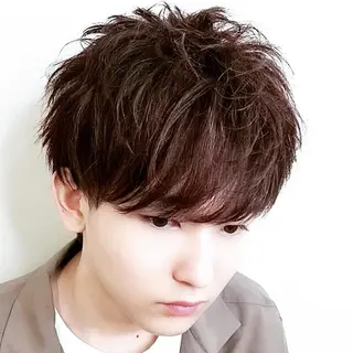 ショート カラー メンズ メンズヘア特化 崎田 成人のヘアスタイル