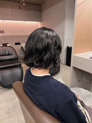 ミディアム パーマ リタッチ レディース パーマ/ 育斗のヘアスタイル