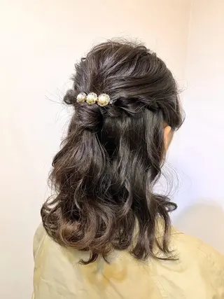 ヘアアレンジ 🤍ヘアセット.ヘア アレンジ湯山詩織🤍のヘアスタイル