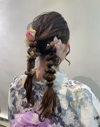 ロング るか/透明感 カラー/アレンジのヘアスタイル