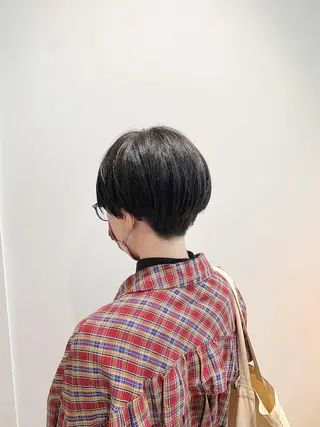 セミロング カラー GO TODAY SHAiRE SALON 梅田店所属・赤み消しカラー/ボブ チャネリングカットのヘアスタイル