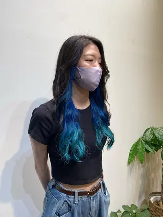 セミロング カラー ヘアアレンジ 美容室 sizukのヘアスタイル