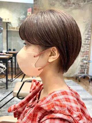 ショート カラー 💍新宿ショート 💍岩田莉奈のヘアスタイル