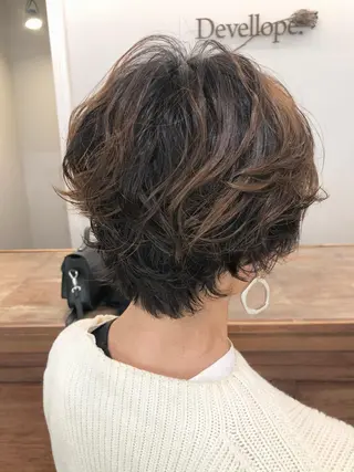 ショート パーマ 千葉 郁也のヘアスタイル