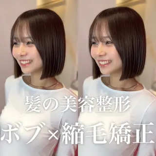 ショート 莉乃/縮毛矯正/髪質 改善/艶カラーのヘアスタイル