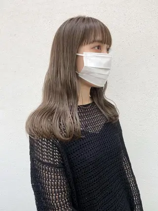 ロング カラー cie所属・ボブ/ミニボブ 透明感カラーkadoのヘアスタイル