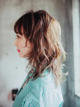 ロング カラー ヘアアレンジ 脱白髪染め美容師 竹内涼乃のヘアスタイル