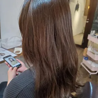 ロング カラー フリーランス所属・韓国ヘア レイヤー くびれヘアMATSUのヘアスタイル