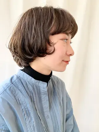 ショート カラー パーマ tension 【テンション】のヘアスタイル