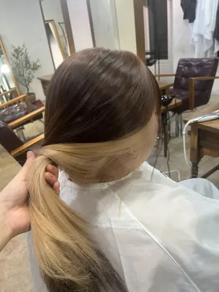 カラー 🪞透けヘア髪質改善 艶ベージュ/nagiのヘアスタイル