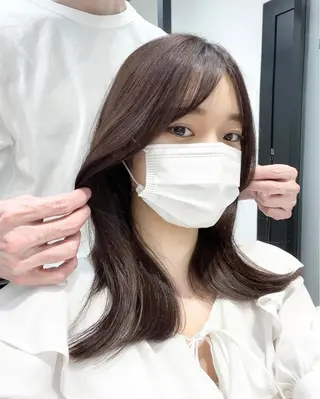 ミディアム 韓国レイヤーカット 髪質改善▫️水野有真のヘアスタイル