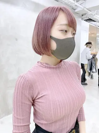 ショート カラー スパイラルパーマ 🌐hina⭐️のヘアスタイル