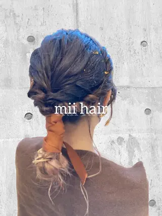 セミロング ヘアアレンジ Miku❇️ フェイスレイヤーのヘアスタイル