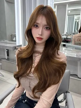 ロング れもん 名駅/韓国レイヤーのヘアスタイル