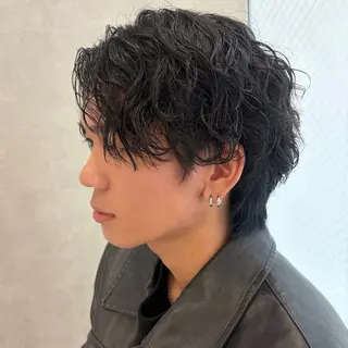 パーマ メンズ ダウンパーマ特化💎 ボブ・レイヤーりなのヘアスタイル