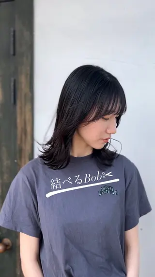 ミディアム 韓国🇰🇷ボブ✂︎ レイヤー✂︎三吉明人のヘアスタイル