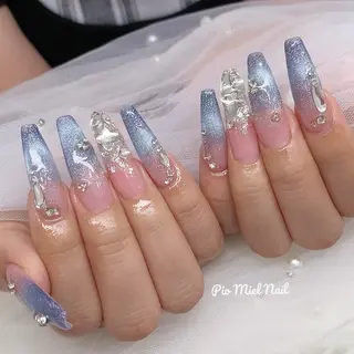 ロング HANA 長さだしのネイルデザイン