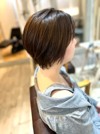 ショート カラー Realme  京都四条烏丸ドゥエby  yk所属・小塚 耀介✂︎ ショートボブ特化のヘアスタイル