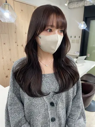 ロング 新宿/韓国ヘア/ 髪質改善ストレートのヘアスタイル