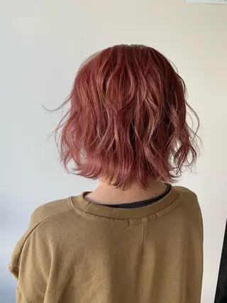 ミディアム 髪質改善＆ハイトーンカラー Cica神戸三宮元町店所属・福田 美波のヘアスタイル