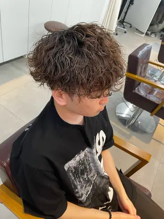ミディアム パーマ メンズ 辻堂メンズ特化 YU-YAのヘアスタイル