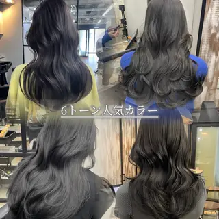ロング カラー 新宿/韓国ヘア/ 髪質改善ストレートのヘアスタイル