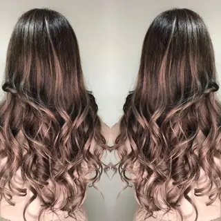 ロング カラー ヘアアレンジ 下妻 カラーエクステ難波のヘアスタイル