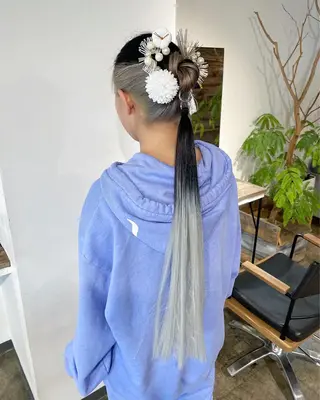 ヘアアレンジ ハイトーン/レイヤー /ケアブリーチ石川治のヘアスタイル