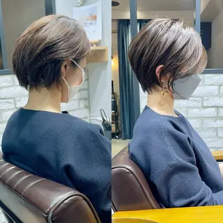 ショート カラー 🫧安野祥華 銀座大人ショート🫧のヘアスタイル