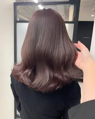 セミロング カラー 透明感ある血色感 カラー💞sariaのヘアスタイル