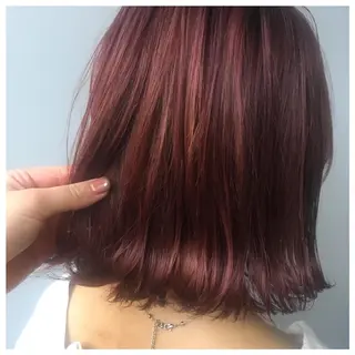 ミディアム カラー ヘアアレンジ 赤味消し.髪質改善 🌿𝘠𝘜𝘙𝘐のヘアスタイル