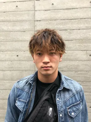 メンズ ✨色持ちの良い艶 カラー✨蟹江真世のヘアスタイル