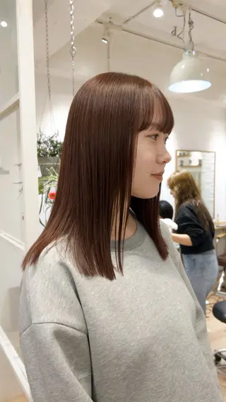 ミディアム カラー じゅわっと暖色カラー 🍊Moemiのヘアスタイル