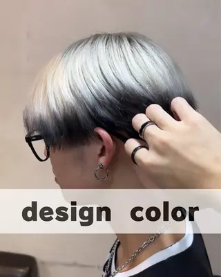 メンズ ブリーチ/デザインカ ラー/村松愛翔のヘアスタイル