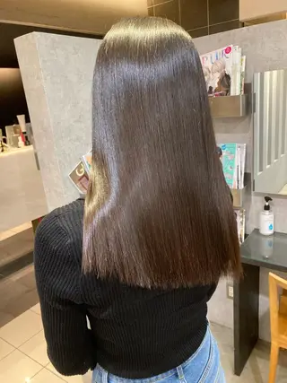 ロング 縮毛矯正の達人呉 大和のヘアスタイル