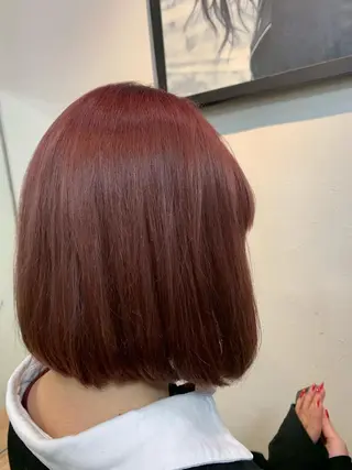 カラー 髪質改善ストレート/ ブリーチ／渋谷　福田のヘアスタイル
