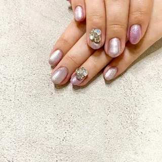 ネイル ゴテゴテ💙ワンホン リオナのネイルデザイン