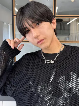 ショート メンズ 髪質改善✴️艶ケア 透明感カラー🫧颯太のヘアスタイル