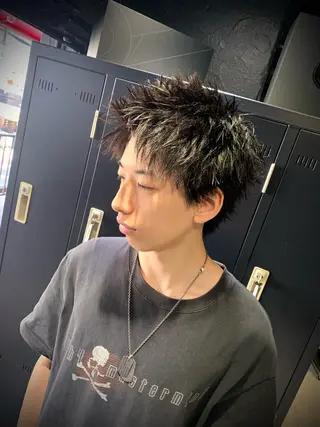 ショート メンズ メンズパーマ/難波/ 心斎橋　室園亮佑のヘアスタイル