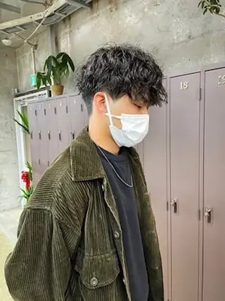 パーマ メンズ 森田遥奈/透明感カラ ー/似合わせカットのヘアスタイル