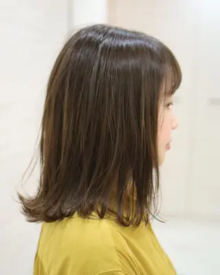 セミロング カラー 斉藤 貴也のヘアスタイル