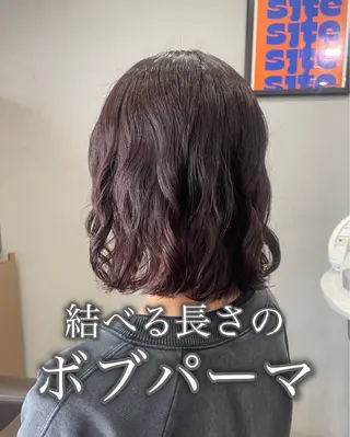 ミディアム カラー パーマ 表参道/赤み無し 透明感 colorのヘアスタイル