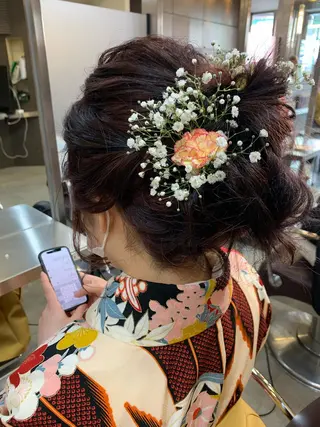 ミディアム ヘアアレンジ 平野 優奈のヘアスタイル