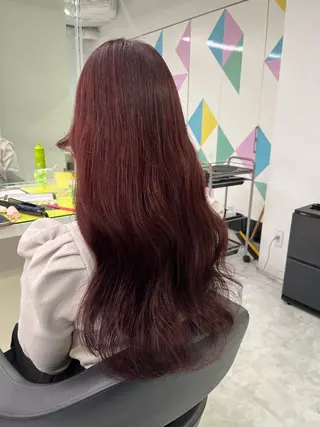 ロング カラー ガーリー♡女の子っぽ ヘア♡ピンクカラー♡のヘアスタイル