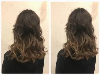 ミディアム カラー ヘアアレンジ 美容室 ソンリエのヘアスタイル