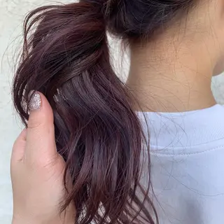 ロング カラー ヘアアレンジ 韓国×巻ける髪質改善 💍maki💍のヘアスタイル