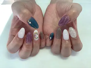 ネイル 💎🐰 saki. m 🐰💎のネイルデザイン