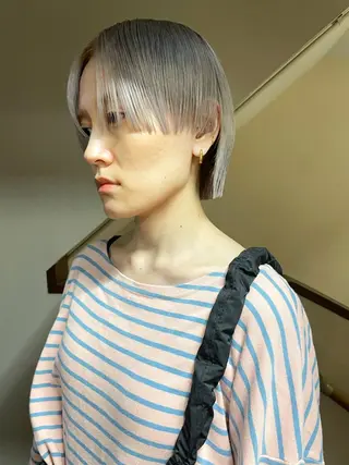 ショート カラー ヘアアレンジ 丸山渉/パーマ エフェクトブリーチのヘアスタイル