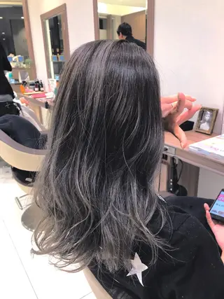ロング カラー 田中 慎也のヘアスタイル