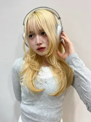 ロング カラー メンズセンターパート 🇰🇷wakanaのヘアスタイル